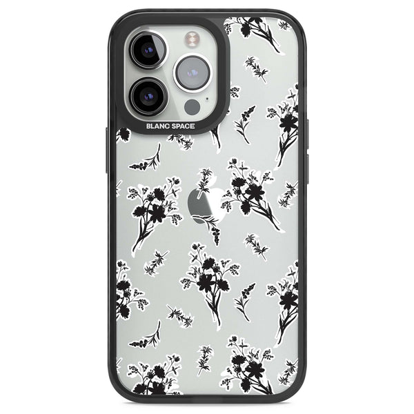 Black Sticker Wildflowers
