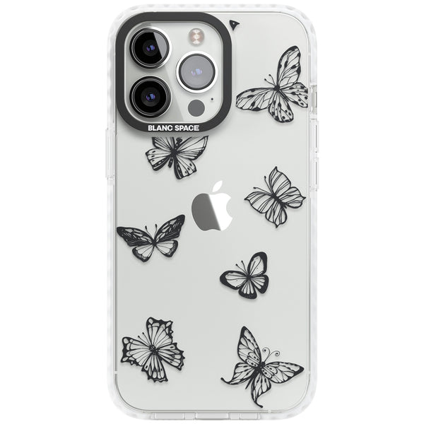 Grey Butterfly Line Pattern