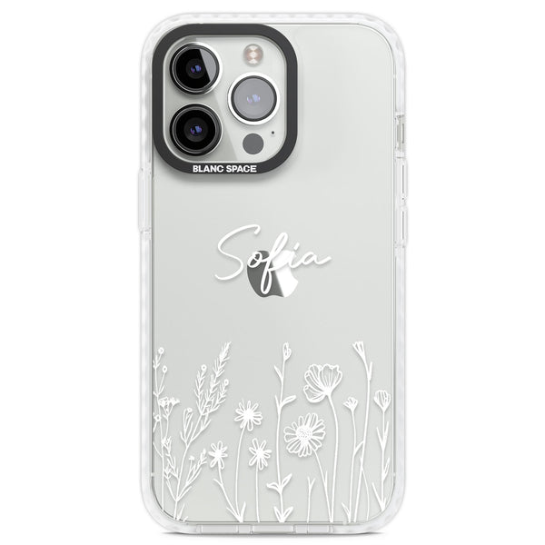 Personalised White Wildflowers