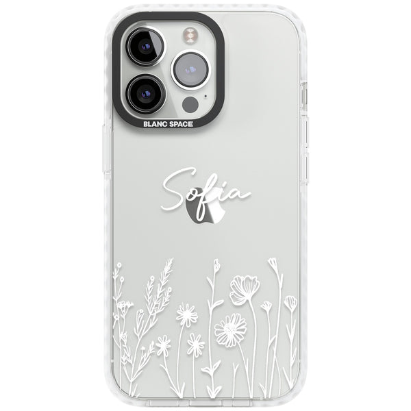 Personalised White Wildflowers