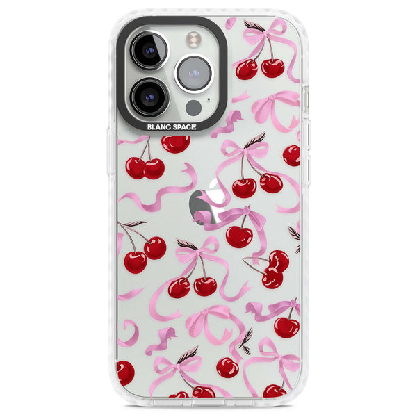 Pink Bow & Cherries