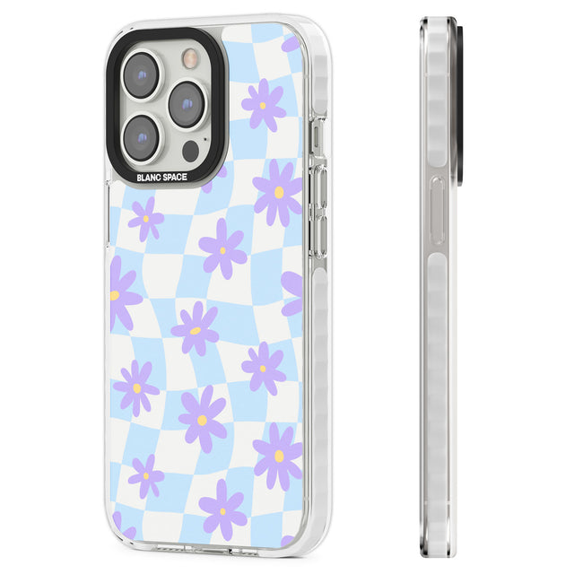 Serene Skies & Flowers Clear Impact Phone Case for iPhone 13 Pro, iPhone 14 Pro, iPhone 15 Pro