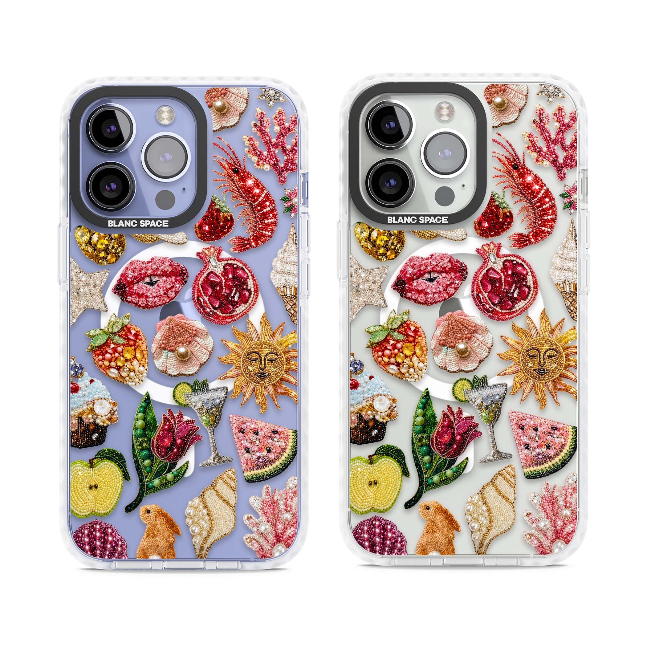 Beaded Riviera coquette iPhone case | Impact Magsafe case for iPhone 13 Pro, iPhone 14 Pro, iPhone 15 Pro