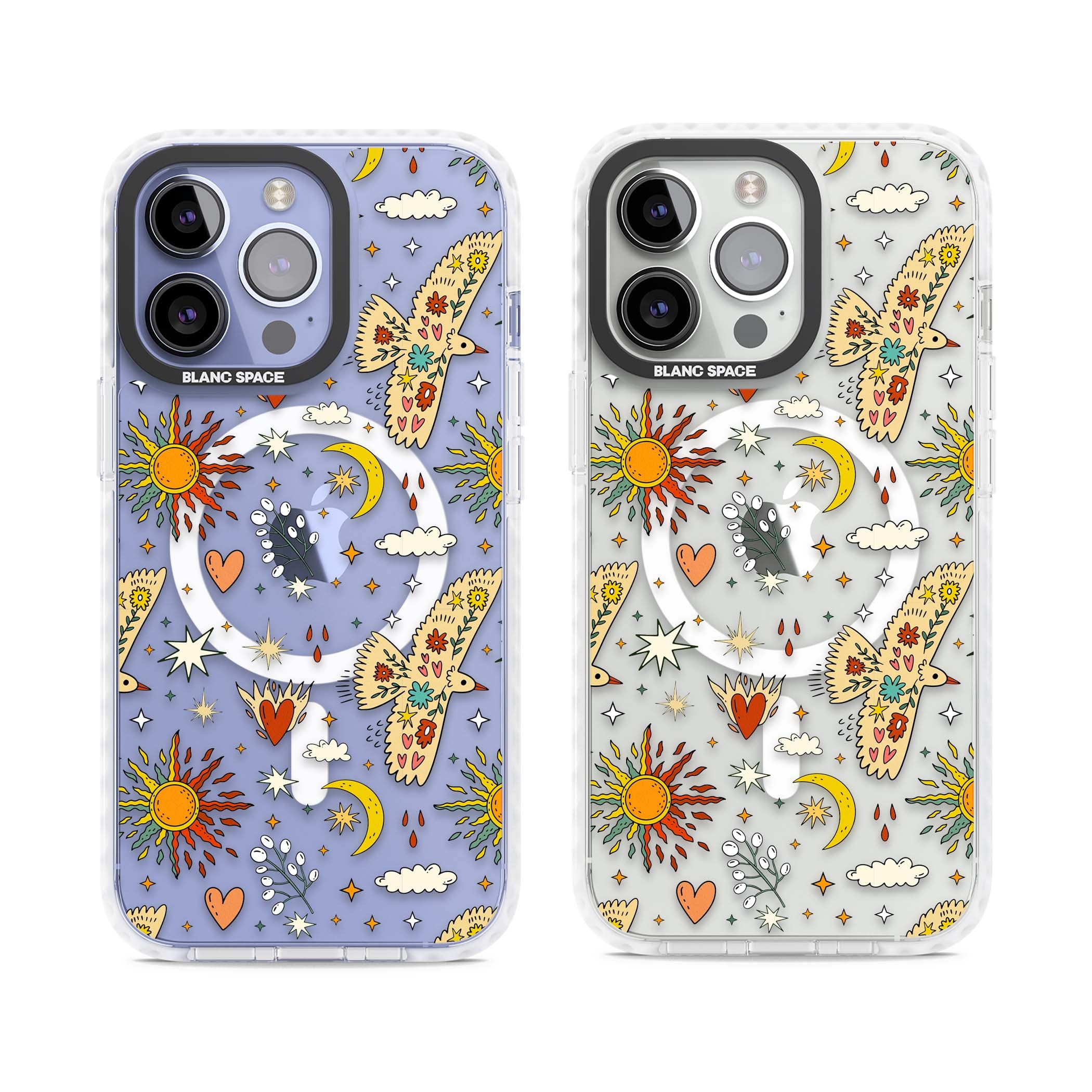 Elevate Your Phone'S Style With This Boho Celestial Sun & Eye Phone Case, Featuring A Mystical Blend Of Suns, All-Seeing Eyes, Butterflies, Stars, And