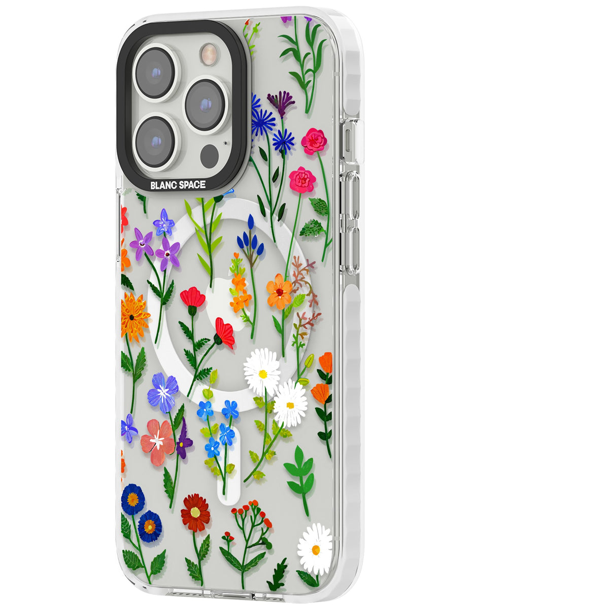 Wildflower Garden iPhone 13 Pro / iPhone 13 Pro Max / iPhone 14 Pro / iPhone 14 Pro Max / iPhone 15 Pro / iPhone 15 Pro Max Impact Pro Clear Phone Case side