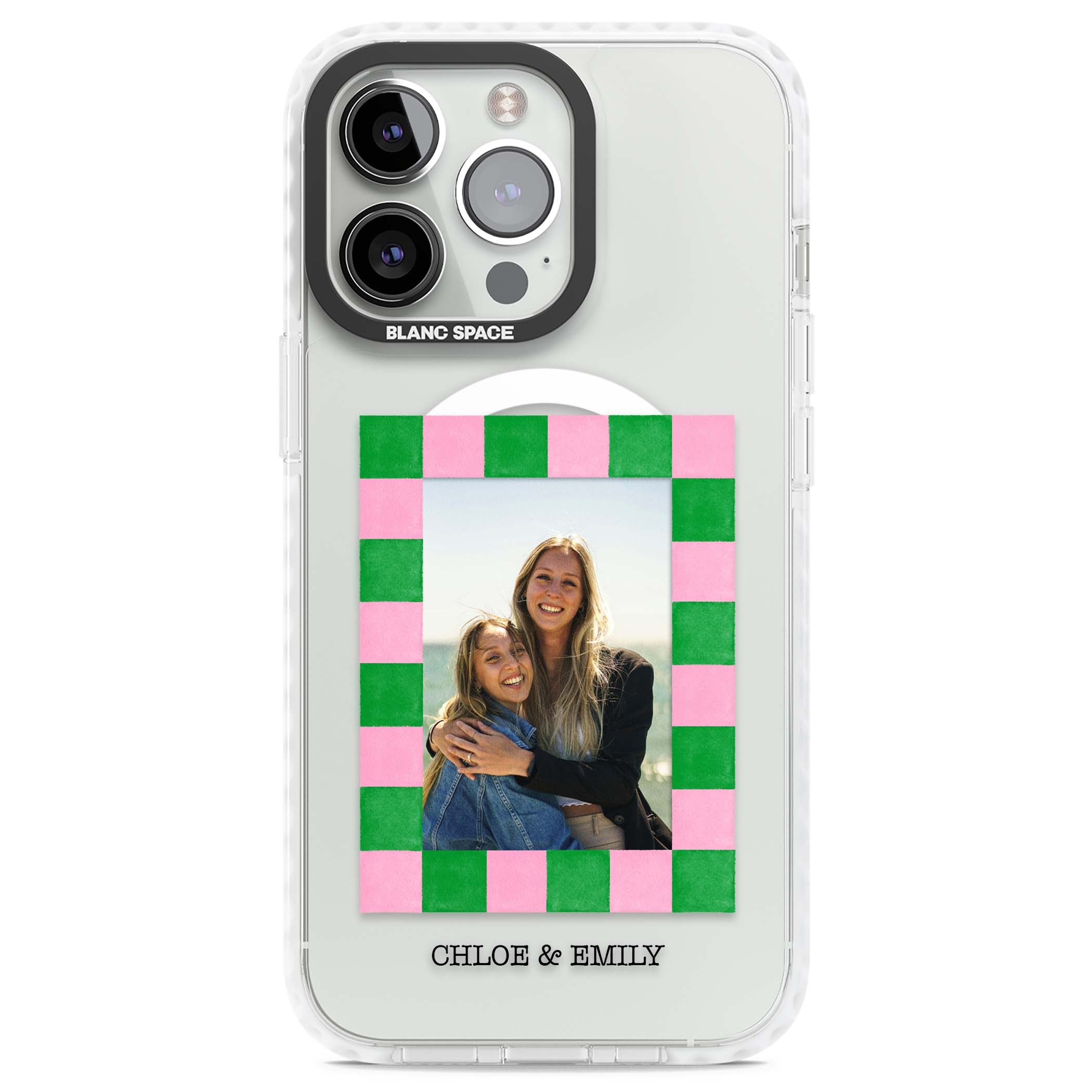 Riviera Check Photo cute iPhone case | Impact Magsafe case for iPhone 13 Pro, iPhone 14 Pro, iPhone 15 Pro
