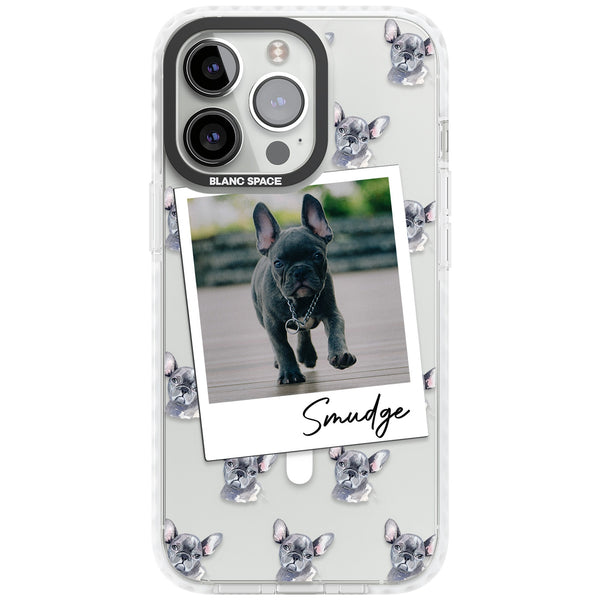 Personalised Grey French Bulldog Instant Camera Photo