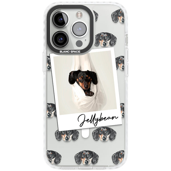 Personalised Black Dachshund Instant Camera Photo