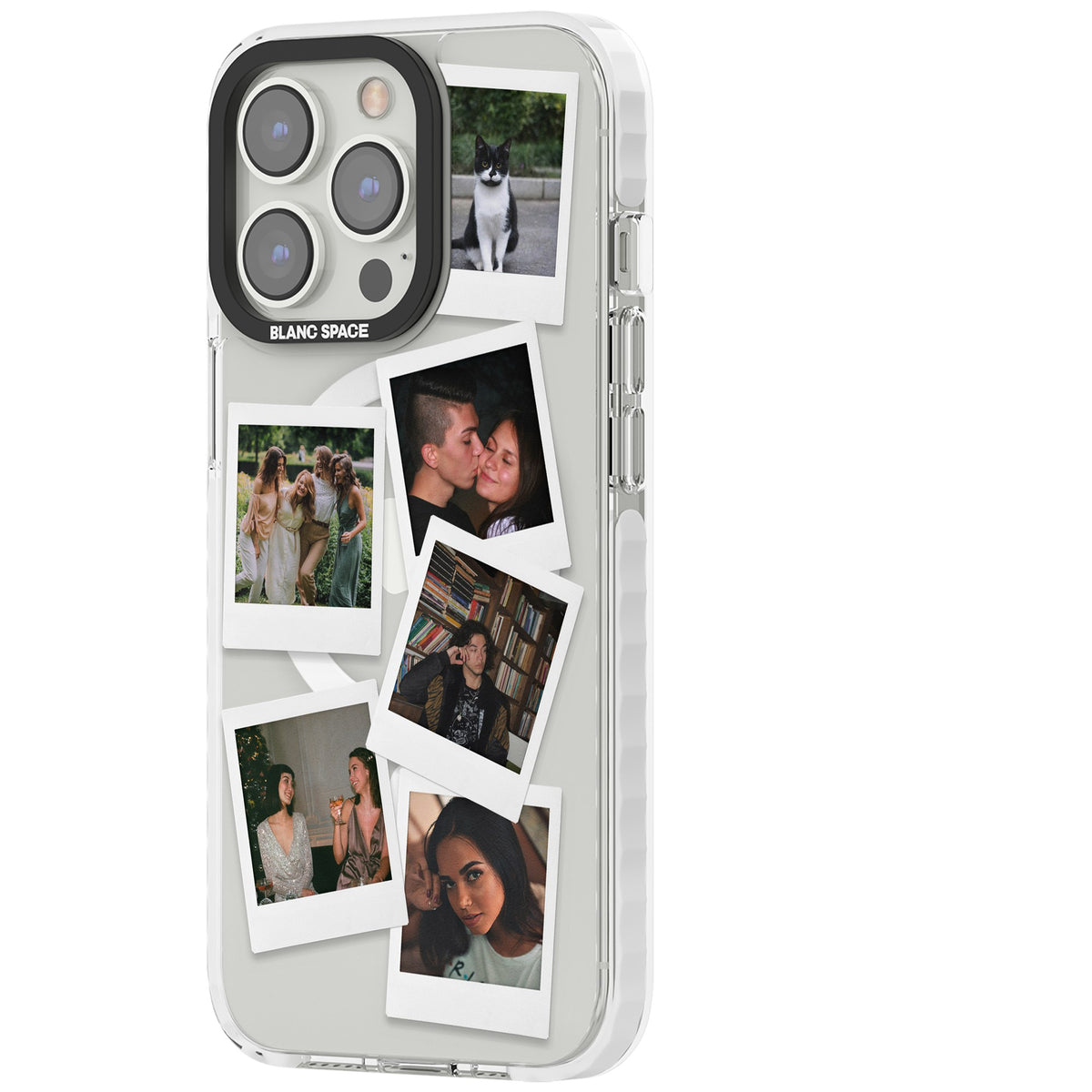 Personalised Classic Instant Photos iPhone 13 Pro / iPhone 13 Pro Max / iPhone 14 Pro / iPhone 14 Pro Max / iPhone 15 Pro / iPhone 15 Pro Max Impact Pro Clear Phone Case side