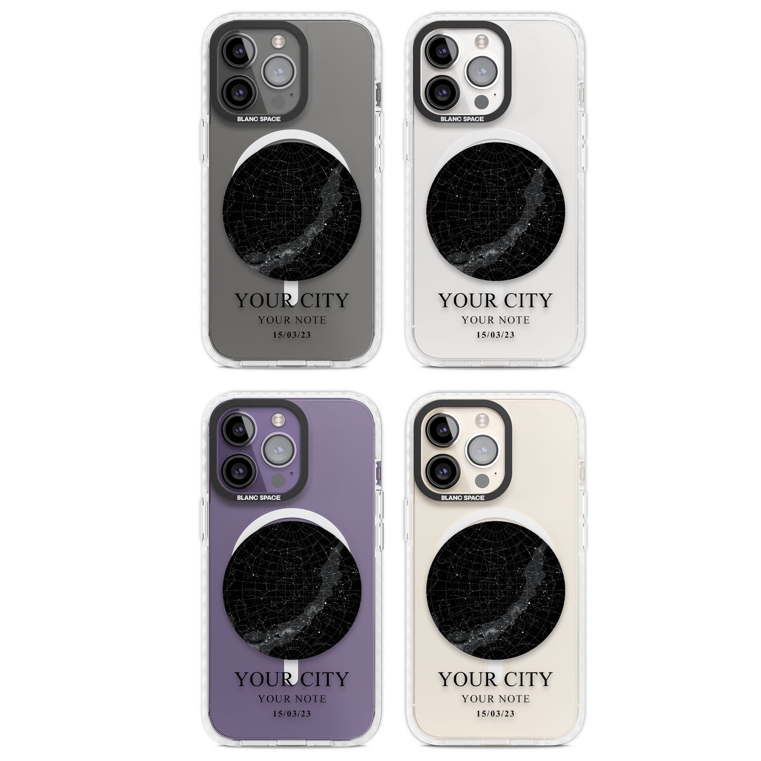 Personalised Star Map Magsafe Impact Phone Case for iPhone 13 Pro, iPhone 14 Pro, iPhone 15 Pro