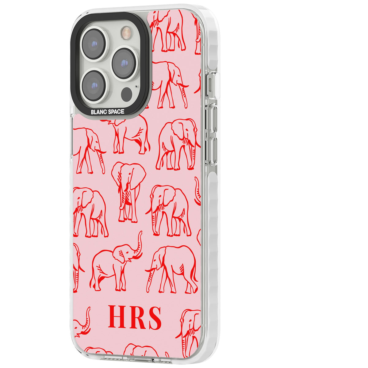 Scarlett Elephants iPhone 13 Pro / iPhone 13 Pro Max / iPhone 14 Pro / iPhone 14 Pro Max / iPhone 15 Pro / iPhone 15 Pro Max Impact Pro Clear Phone Case side