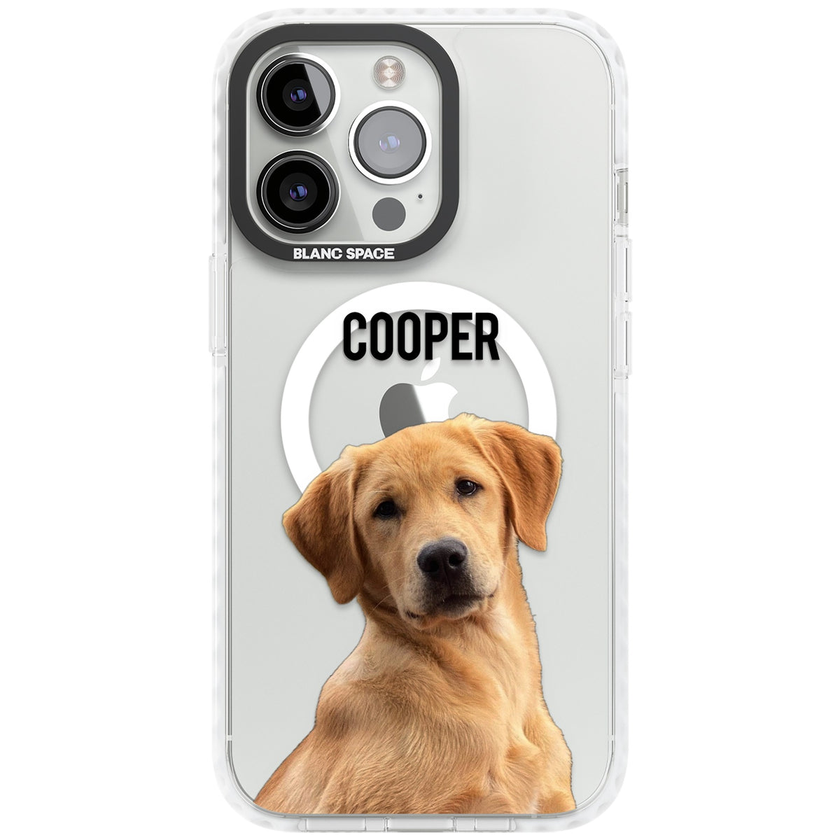 Personalised Pet Cutout & Name iPhone 13 Pro / iPhone 13 Pro Max / iPhone 14 Pro / iPhone 14 Pro Max / iPhone 15 Pro / iPhone 15 Pro Max Impact Pro Clear Phone Case front