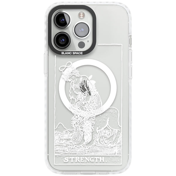 Personalised Strength Tarot Card (White)