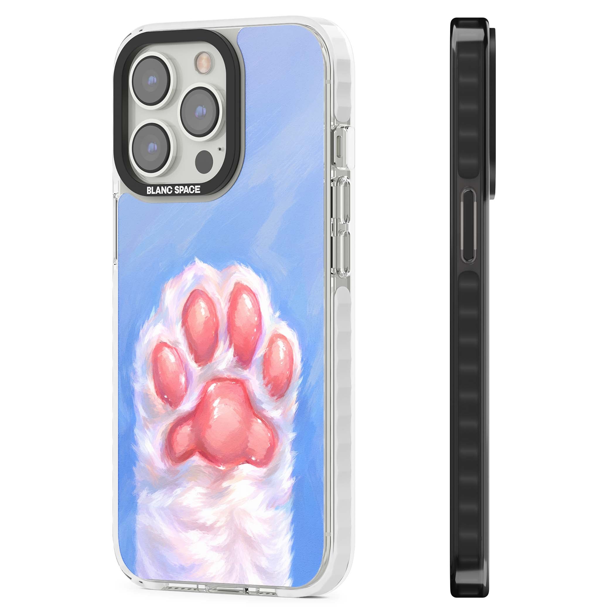 Soft White Paw cute iPhone case | Impact Magsafe case for iPhone 13 Pro, iPhone 14 Pro, iPhone 15 Pro