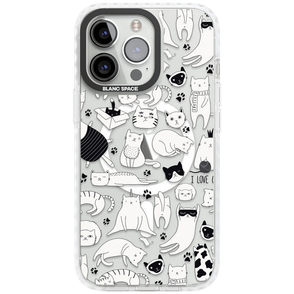 Cartoon Cats (Black & White)