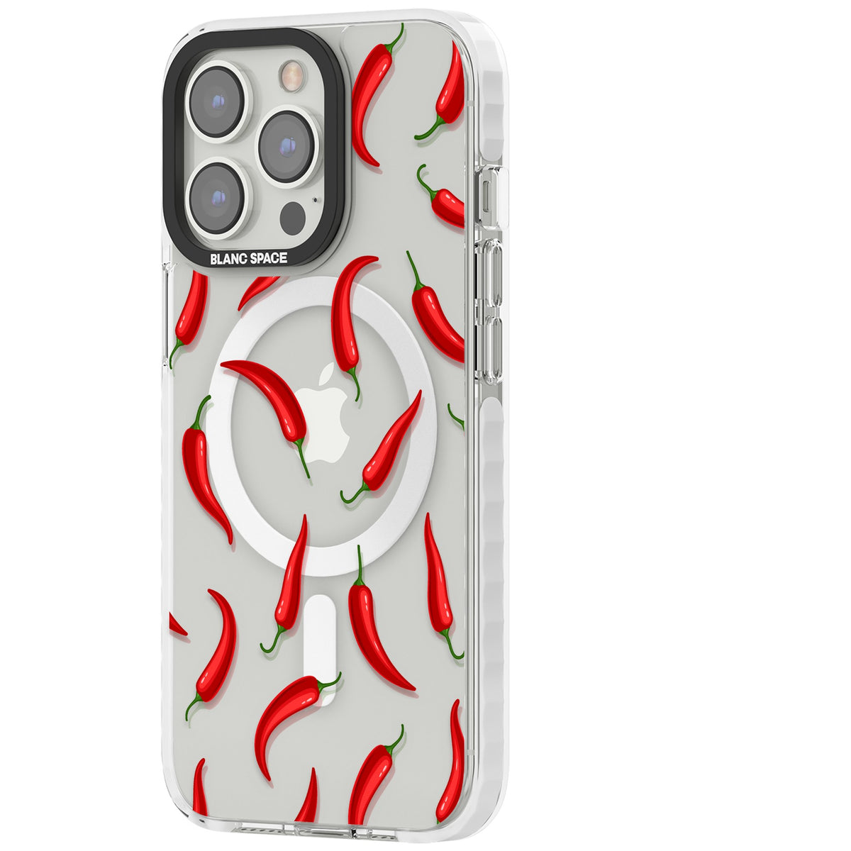 Chilli Heat iPhone 13 Pro / iPhone 13 Pro Max / iPhone 14 Pro / iPhone 14 Pro Max / iPhone 15 Pro / iPhone 15 Pro Max Impact Pro Clear Phone Case side