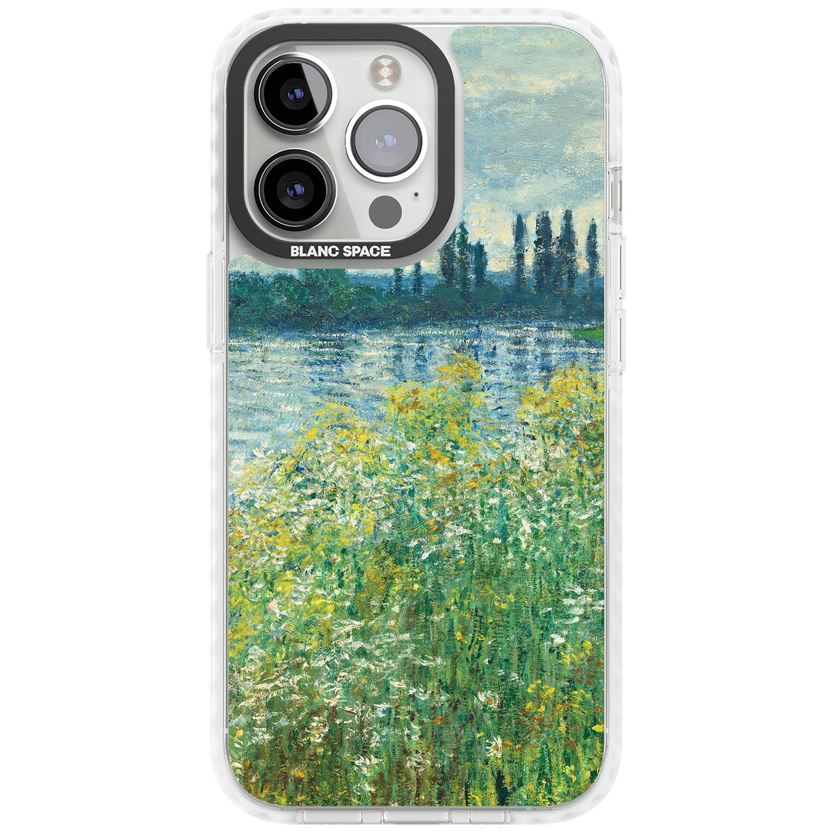 Banks Of The Seine By Claude Monet iPhone 13 Pro / iPhone 13 Pro Max / iPhone 14 Pro / iPhone 14 Pro Max / iPhone 15 Pro / iPhone 15 Pro Max Impact Pro Clear Phone Case front
