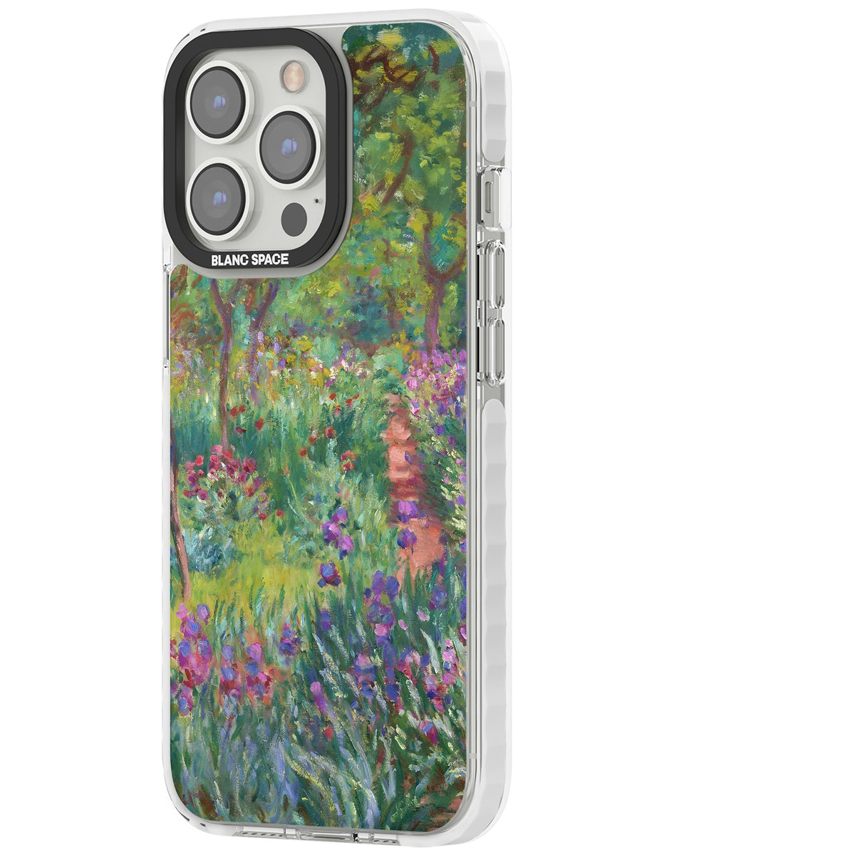 Garden in Giverny iPhone 13 Pro / iPhone 13 Pro Max / iPhone 14 Pro / iPhone 14 Pro Max / iPhone 15 Pro / iPhone 15 Pro Max Impact Pro Clear Phone Case side