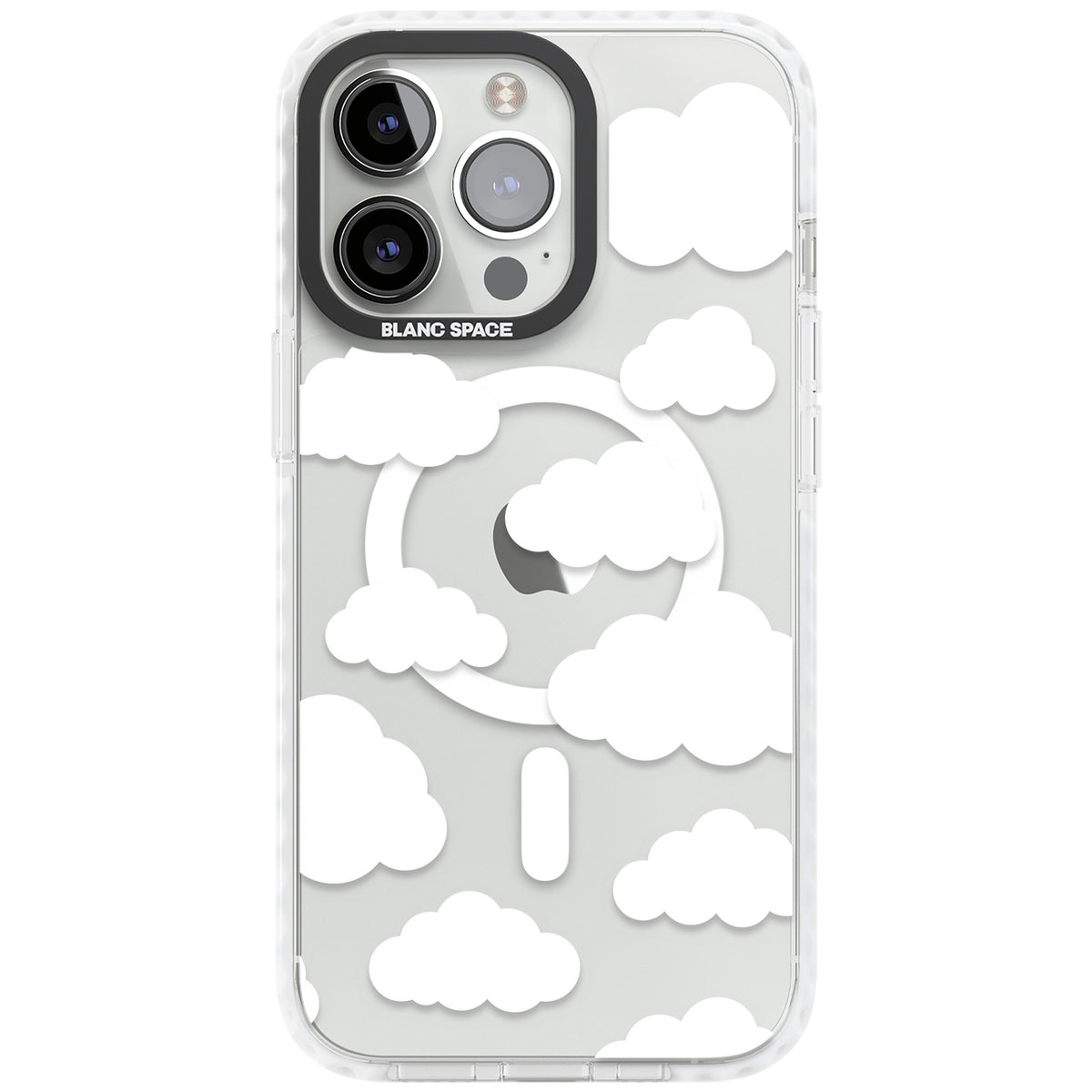 Cloud Pattern iPhone 13 Pro / iPhone 13 Pro Max / iPhone 14 Pro / iPhone 14 Pro Max / iPhone 15 Pro / iPhone 15 Pro Max Impact Pro Clear Phone Case front