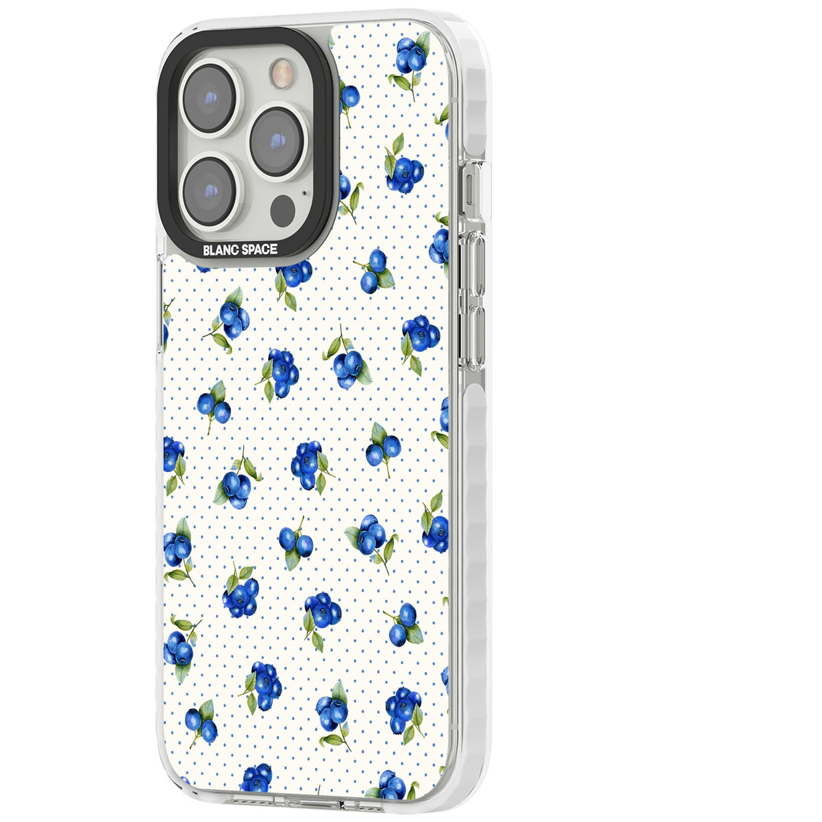 Blueberry Picnic iPhone 13 Pro / iPhone 13 Pro Max / iPhone 14 Pro / iPhone 14 Pro Max / iPhone 15 Pro / iPhone 15 Pro Max Impact Pro Clear Phone Case side
