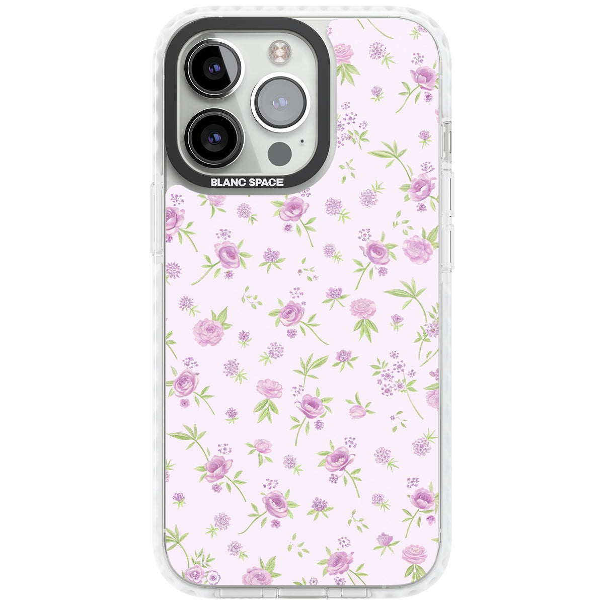 Pink Peonies iPhone 13 Pro / iPhone 13 Pro Max / iPhone 14 Pro / iPhone 14 Pro Max / iPhone 15 Pro / iPhone 15 Pro Max Impact Pro Clear Phone Case front