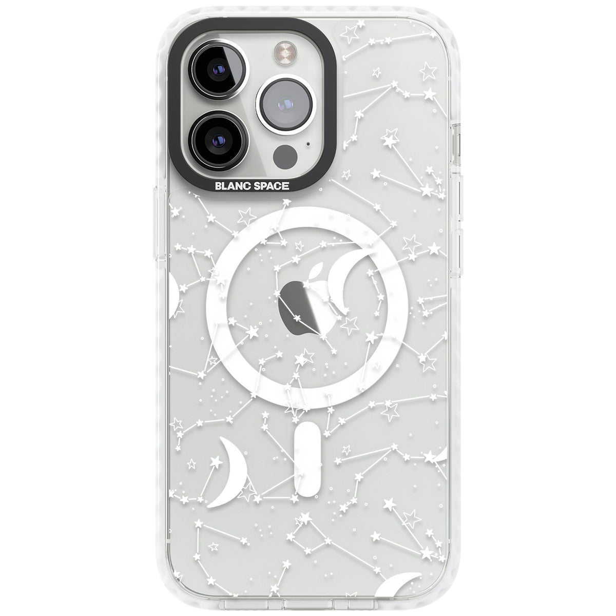 White Constellations iPhone 13 Pro / iPhone 13 Pro Max / iPhone 14 Pro / iPhone 14 Pro Max / iPhone 15 Pro / iPhone 15 Pro Max Impact Pro Clear Phone Case front