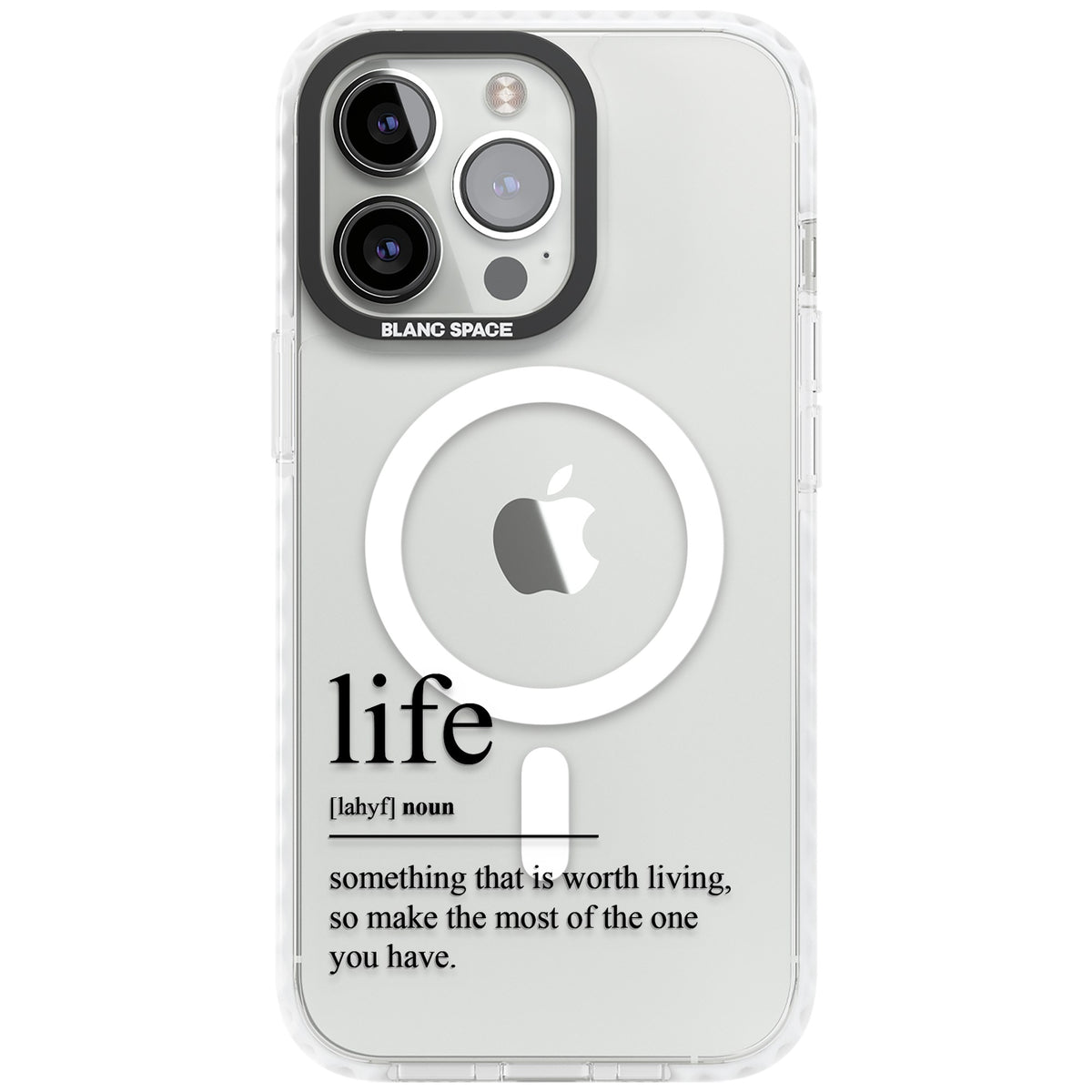 Life iPhone 13 Pro / iPhone 13 Pro Max / iPhone 14 Pro / iPhone 14 Pro Max / iPhone 15 Pro / iPhone 15 Pro Max Impact Pro Clear Phone Case front