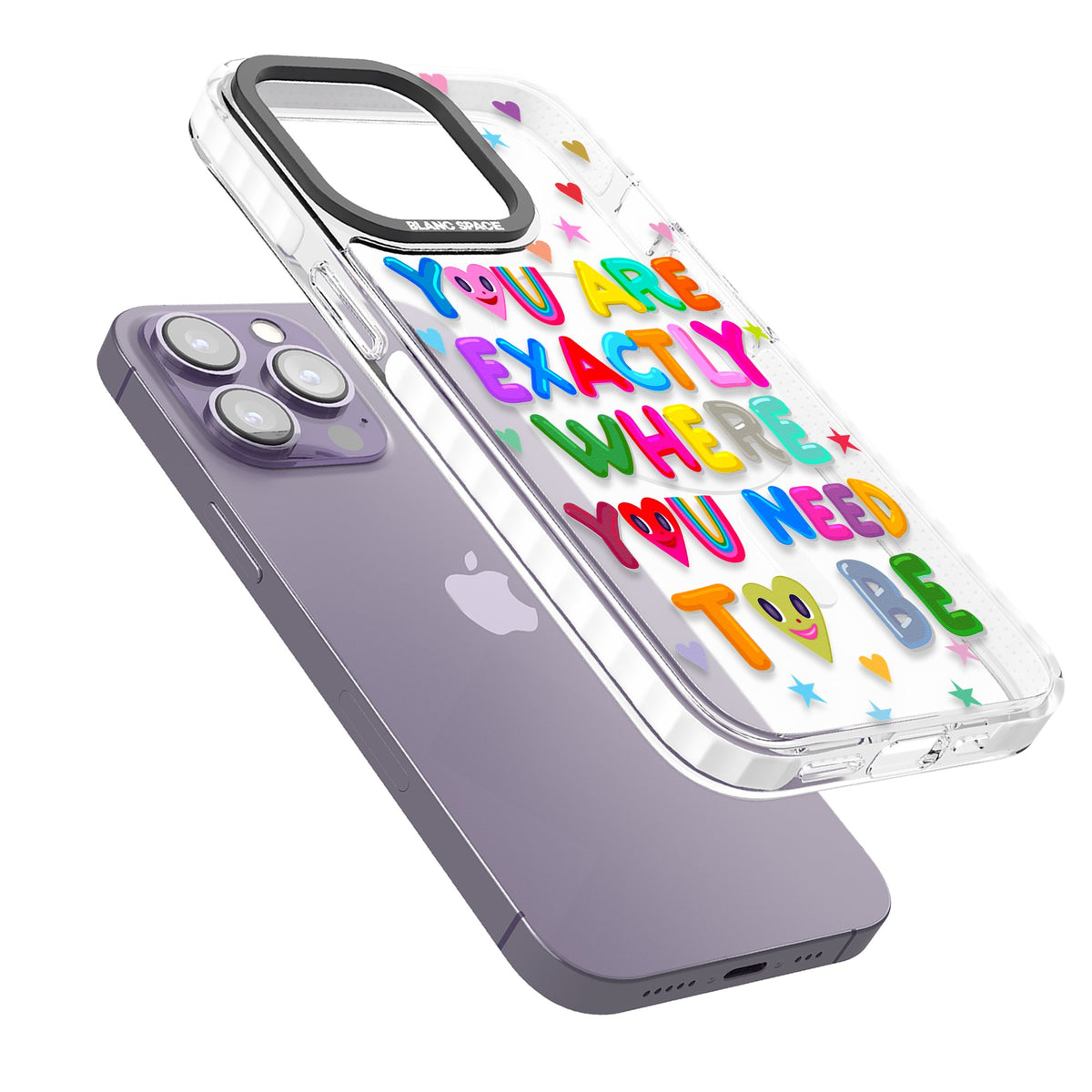 Exactly Where You Need To Be iPhone 13 Pro / iPhone 13 Pro Max / iPhone 14 Pro / iPhone 14 Pro Max / iPhone 15 Pro / iPhone 15 Pro Max Impact Pro Clear Phone Case angled