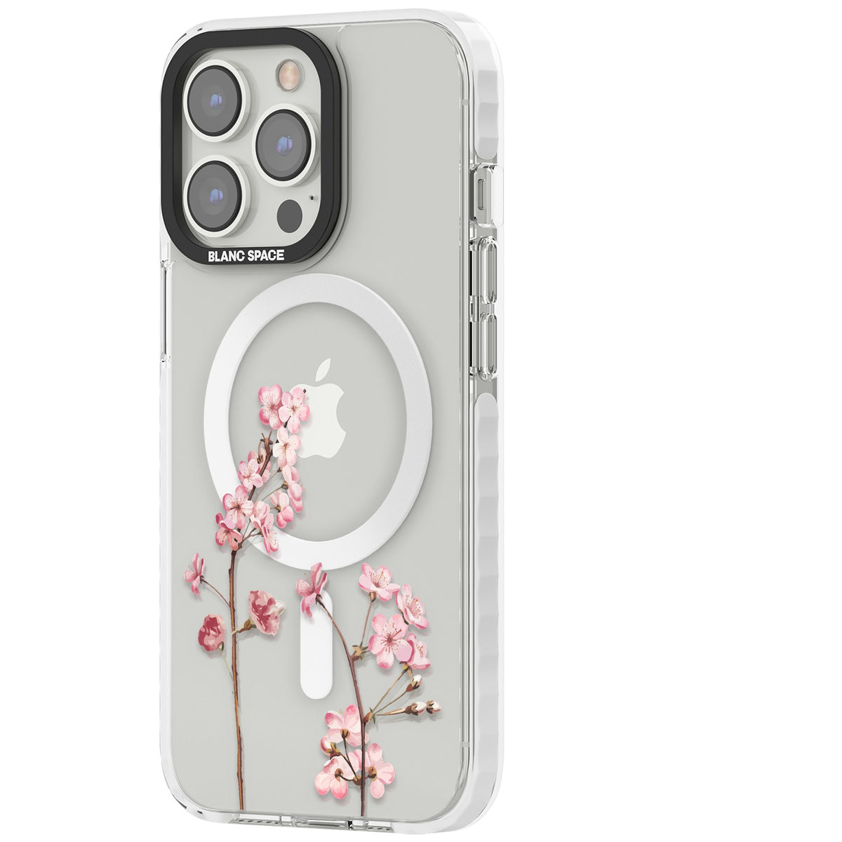 Blossom Flower iPhone 13 Pro / iPhone 13 Pro Max / iPhone 14 Pro / iPhone 14 Pro Max / iPhone 15 Pro / iPhone 15 Pro Max Impact Pro Clear Phone Case side
