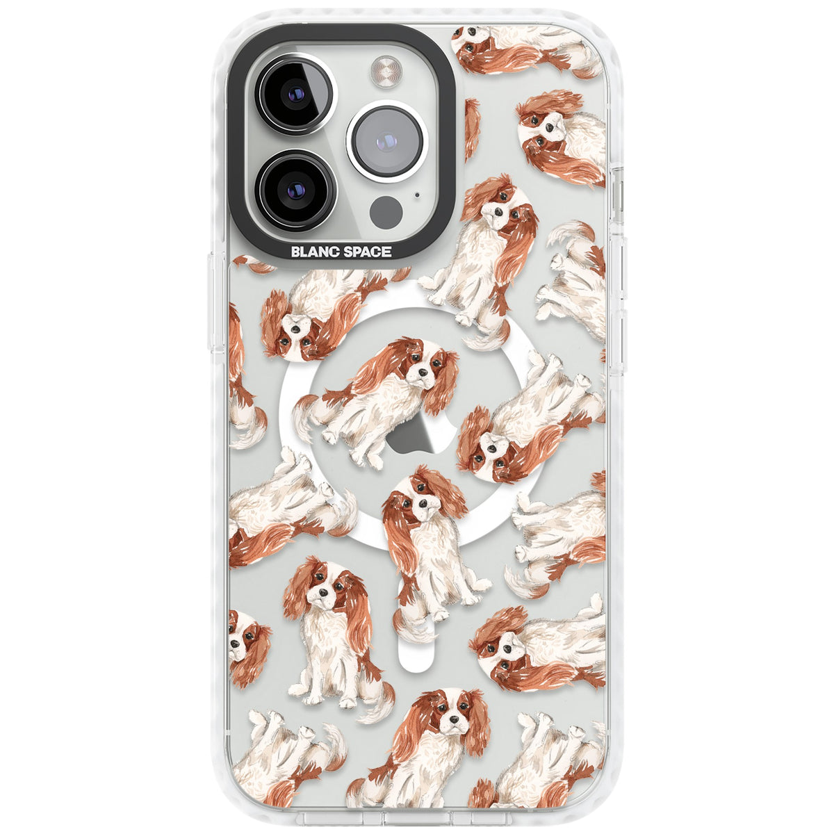 Cavalier King Charles Spaniel iPhone 13 Pro / iPhone 13 Pro Max / iPhone 14 Pro / iPhone 14 Pro Max / iPhone 15 Pro / iPhone 15 Pro Max Impact Pro Clear Phone Case front