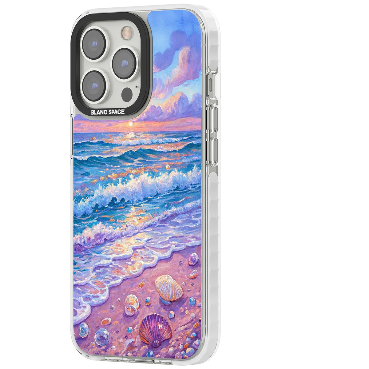 Pearl Shore iPhone 13 Pro / iPhone 13 Pro Max / iPhone 14 Pro / iPhone 14 Pro Max / iPhone 15 Pro / iPhone 15 Pro Max Impact Pro Clear Phone Case side