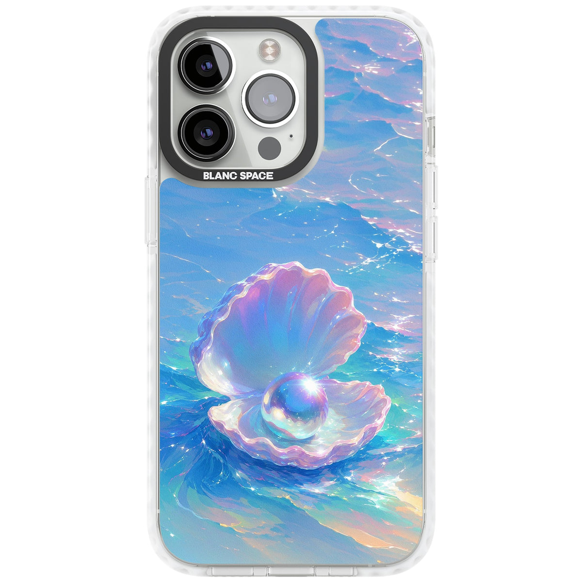 The Pearl Clam iPhone 13 Pro / iPhone 13 Pro Max / iPhone 14 Pro / iPhone 14 Pro Max / iPhone 15 Pro / iPhone 15 Pro Max Impact Pro Clear Phone Case front