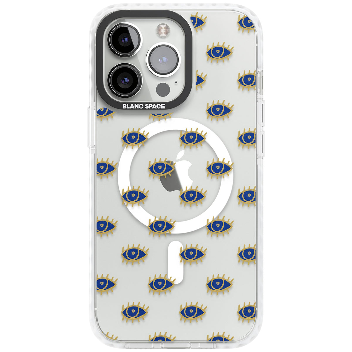 Psychedelic Eyes Pattern Classic iPhone 13 Pro / iPhone 13 Pro Max / iPhone 14 Pro / iPhone 14 Pro Max / iPhone 15 Pro / iPhone 15 Pro Max Impact Pro Clear Phone Case front