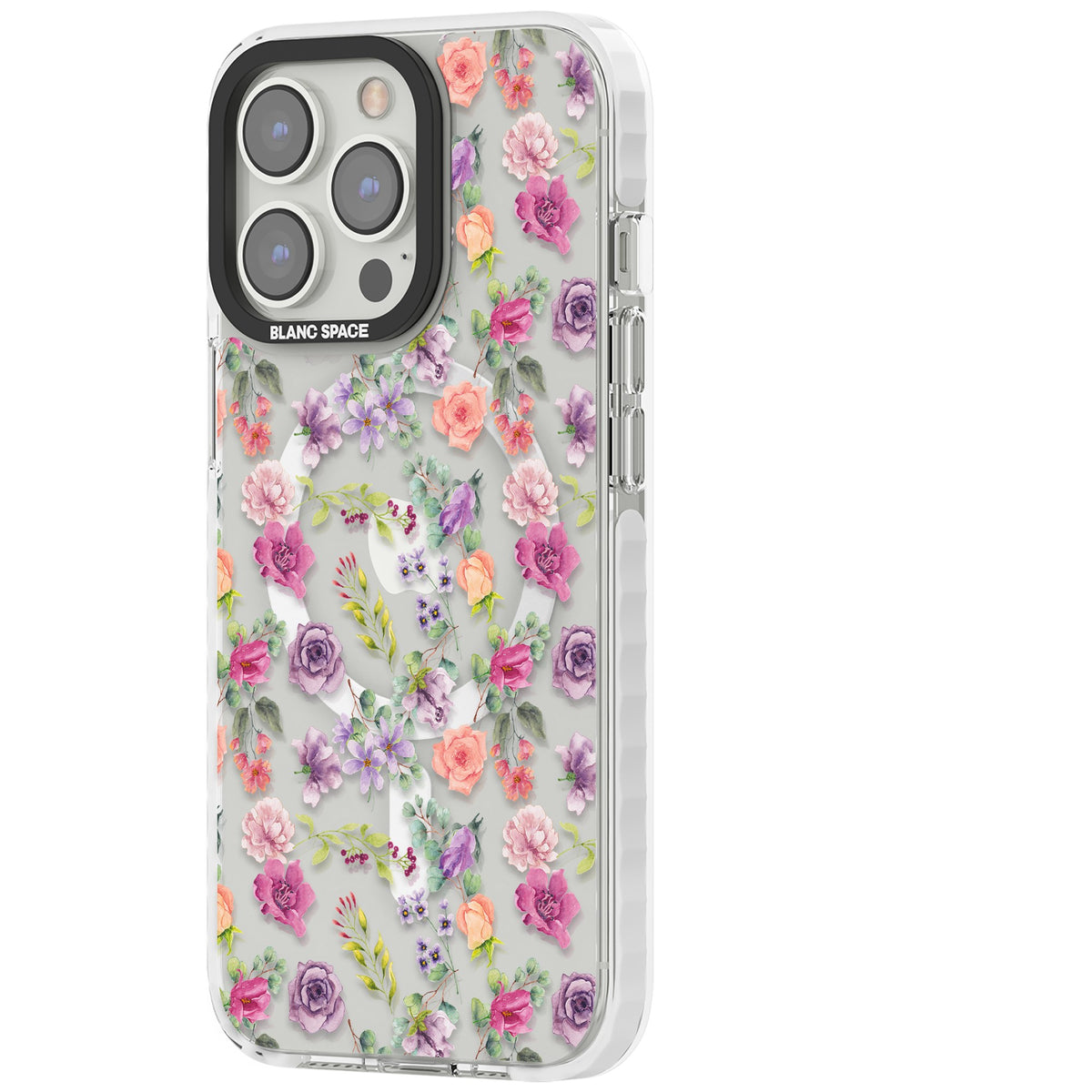 Sunday Flowers iPhone 13 Pro / iPhone 13 Pro Max / iPhone 14 Pro / iPhone 14 Pro Max / iPhone 15 Pro / iPhone 15 Pro Max Impact Pro Clear Phone Case side