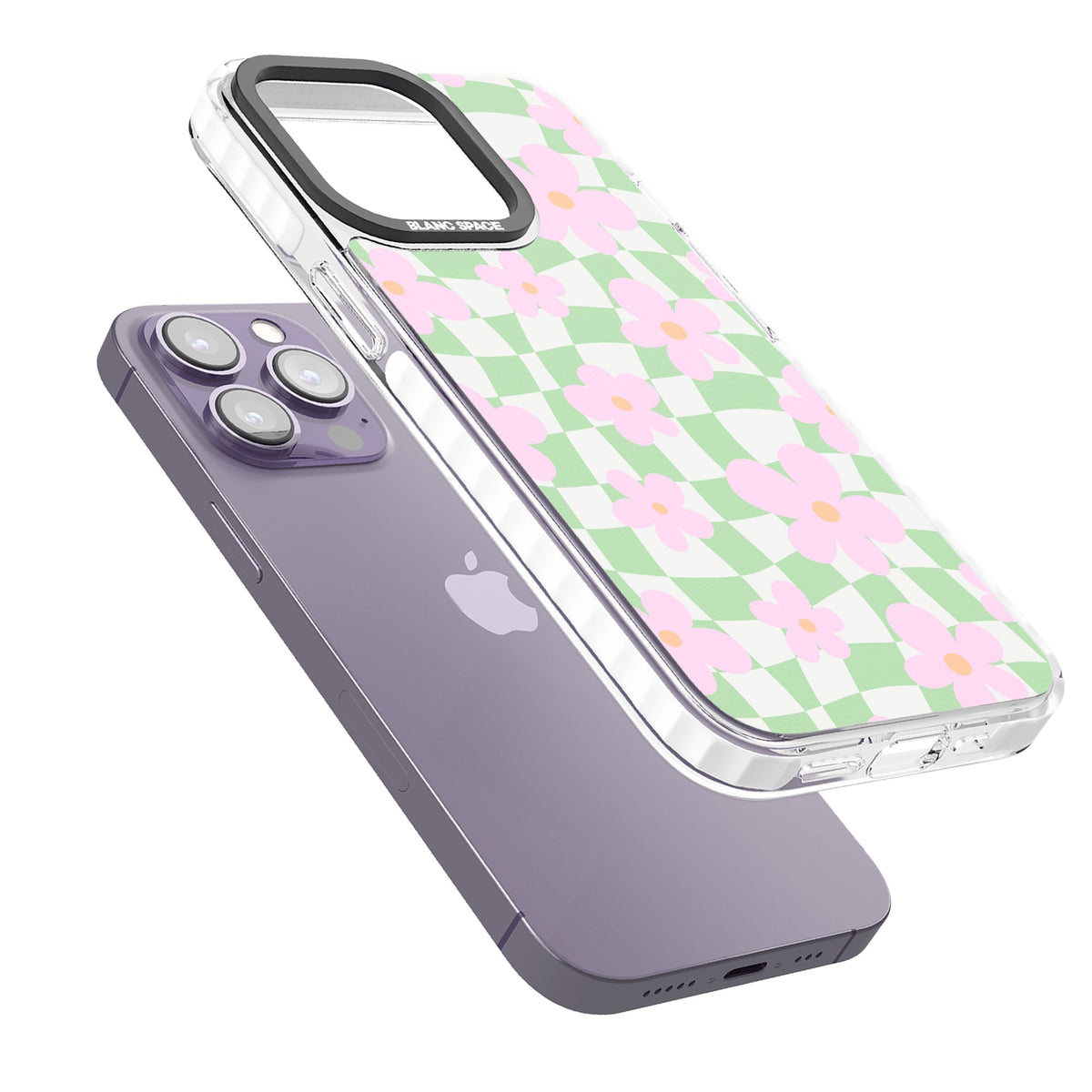 Spring Picnic iPhone 13 Pro / iPhone 13 Pro Max / iPhone 14 Pro / iPhone 14 Pro Max / iPhone 15 Pro / iPhone 15 Pro Max Impact Pro Clear Phone Case angled