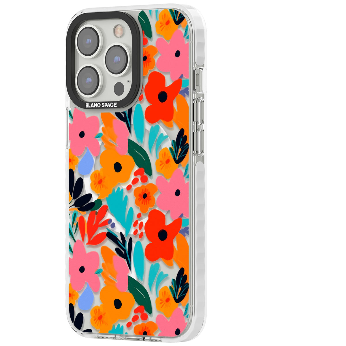 Floral Fiesta iPhone 13 Pro / iPhone 13 Pro Max / iPhone 14 Pro / iPhone 14 Pro Max / iPhone 15 Pro / iPhone 15 Pro Max Impact Pro Clear Phone Case side