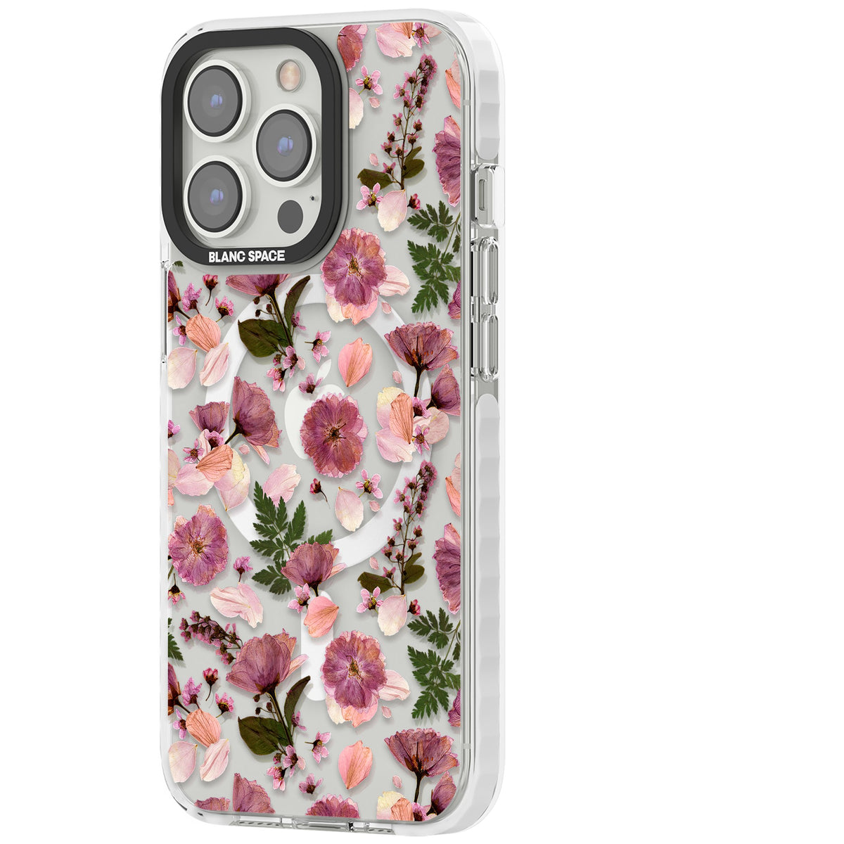 Botanical Blush iPhone 13 Pro / iPhone 13 Pro Max / iPhone 14 Pro / iPhone 14 Pro Max / iPhone 15 Pro / iPhone 15 Pro Max Impact Pro Clear Phone Case side