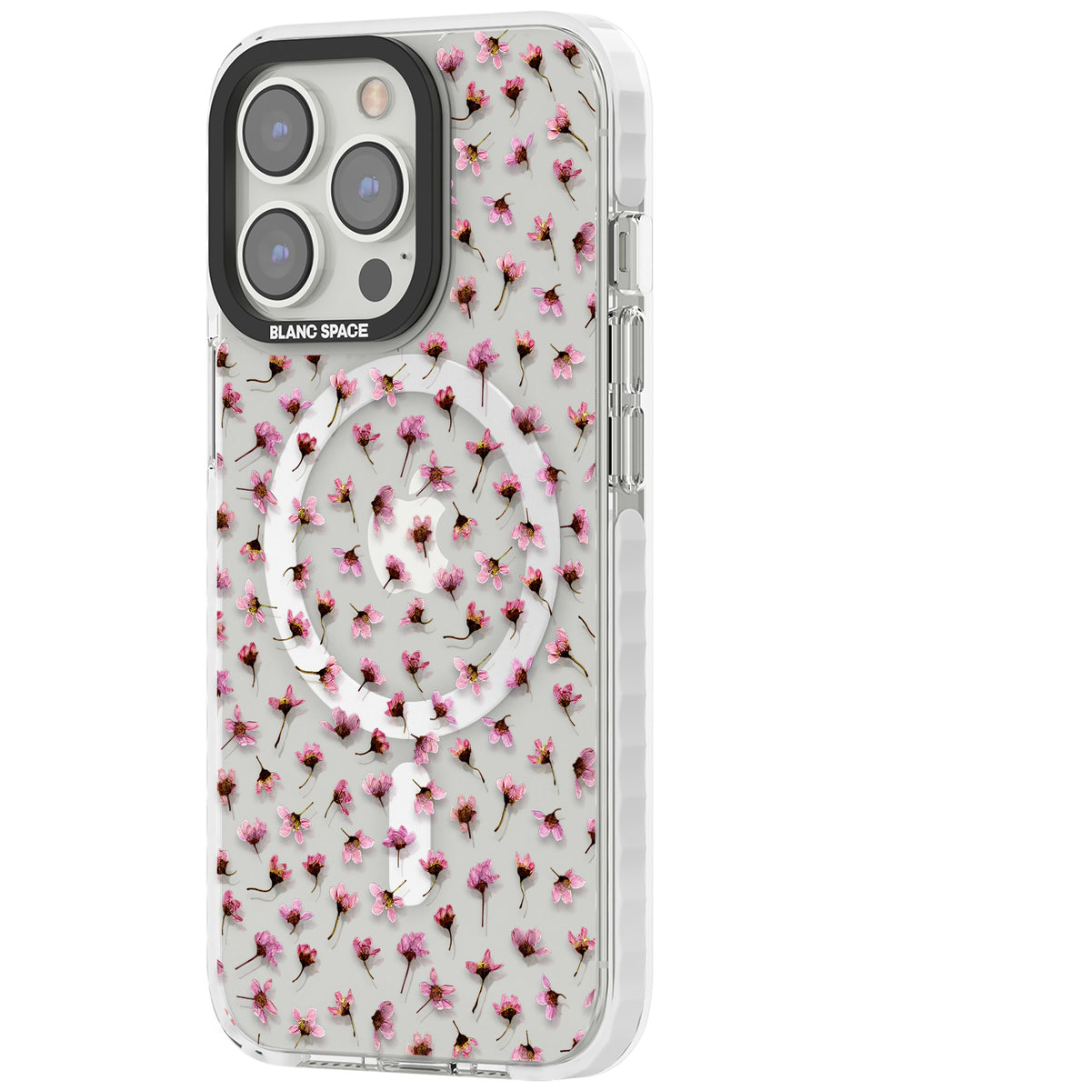Cherry Flower Mist iPhone 13 Pro / iPhone 13 Pro Max / iPhone 14 Pro / iPhone 14 Pro Max / iPhone 15 Pro / iPhone 15 Pro Max Impact Pro Clear Phone Case side