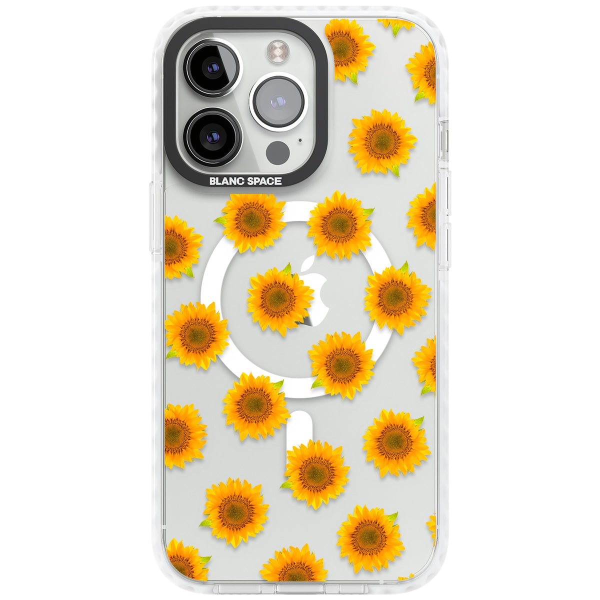 Sunflower Flourish iPhone 13 Pro / iPhone 13 Pro Max / iPhone 14 Pro / iPhone 14 Pro Max / iPhone 15 Pro / iPhone 15 Pro Max Impact Pro Clear Phone Case front