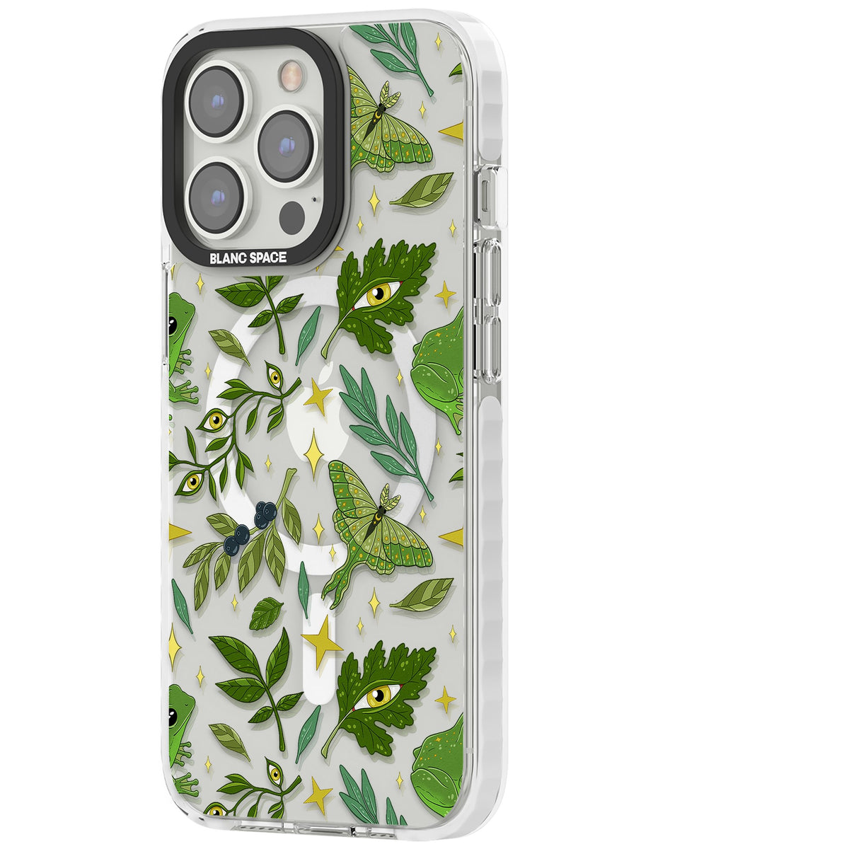 Forest Senses iPhone 13 Pro / iPhone 13 Pro Max / iPhone 14 Pro / iPhone 14 Pro Max / iPhone 15 Pro / iPhone 15 Pro Max Impact Pro Clear Phone Case side
