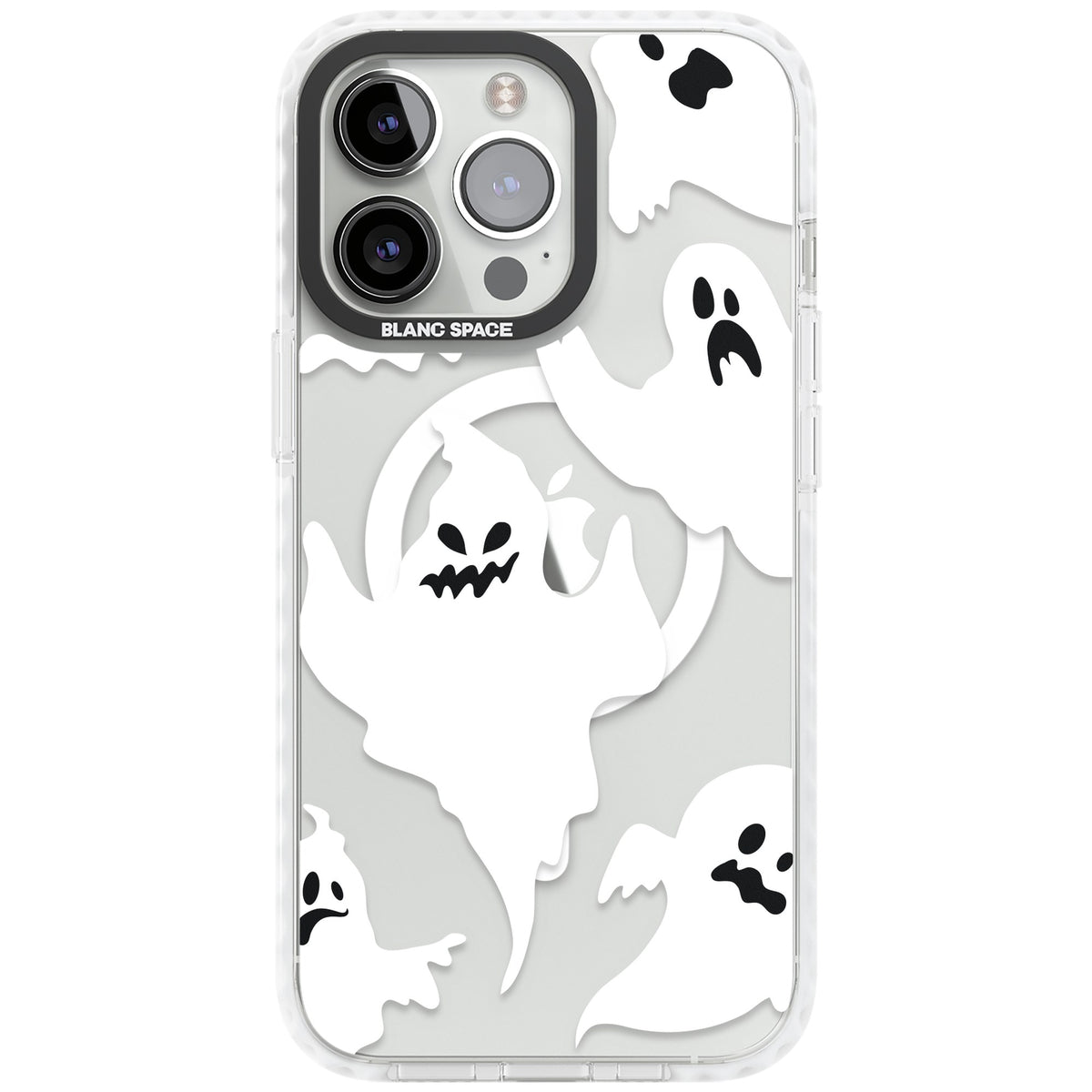 Ghost Pattern iPhone 13 Pro / iPhone 13 Pro Max / iPhone 14 Pro / iPhone 14 Pro Max / iPhone 15 Pro / iPhone 15 Pro Max Impact Pro Clear Phone Case front