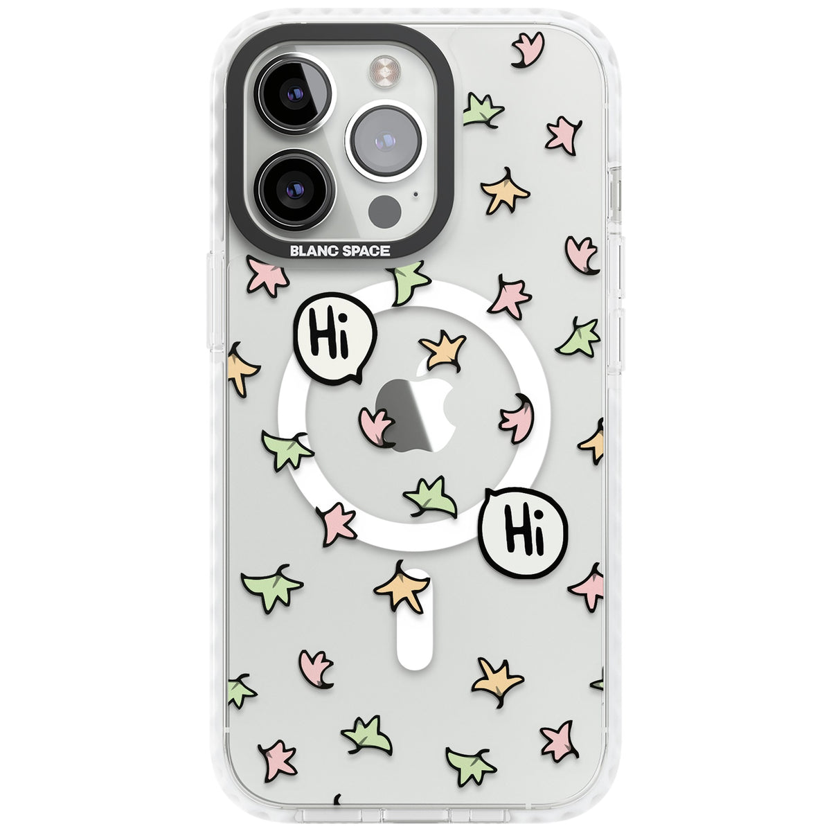 Heartstopper Leaves iPhone 13 Pro / iPhone 13 Pro Max / iPhone 14 Pro / iPhone 14 Pro Max / iPhone 15 Pro / iPhone 15 Pro Max Impact Pro Clear Phone Case front