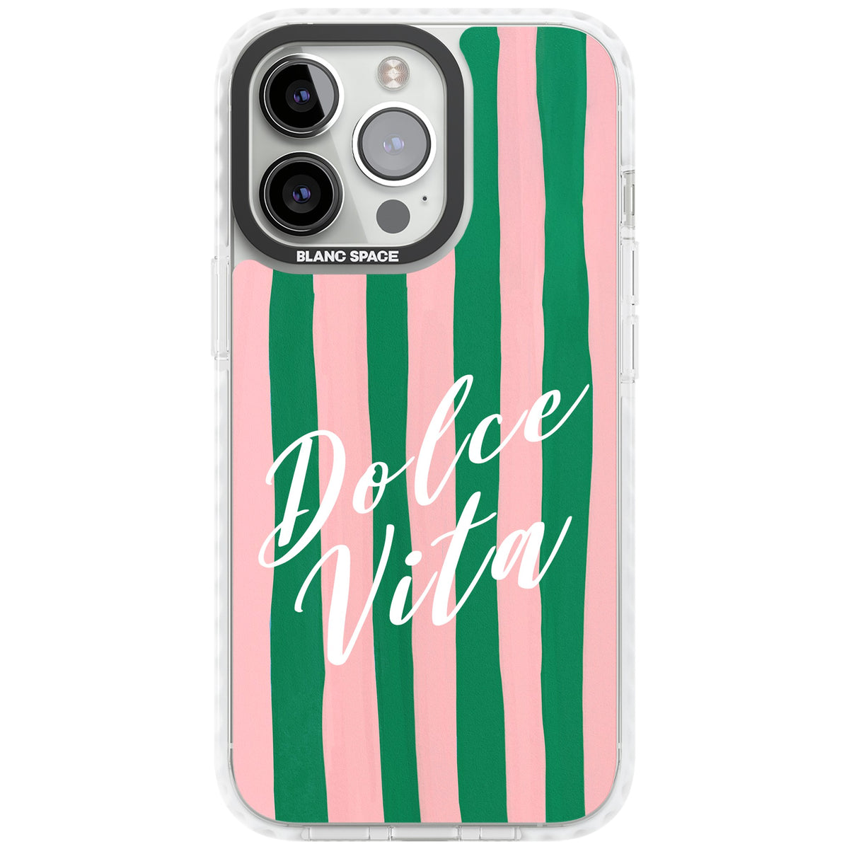 Dolce Vita iPhone 13 Pro / iPhone 13 Pro Max / iPhone 14 Pro / iPhone 14 Pro Max / iPhone 15 Pro / iPhone 15 Pro Max Impact Pro Clear Phone Case front