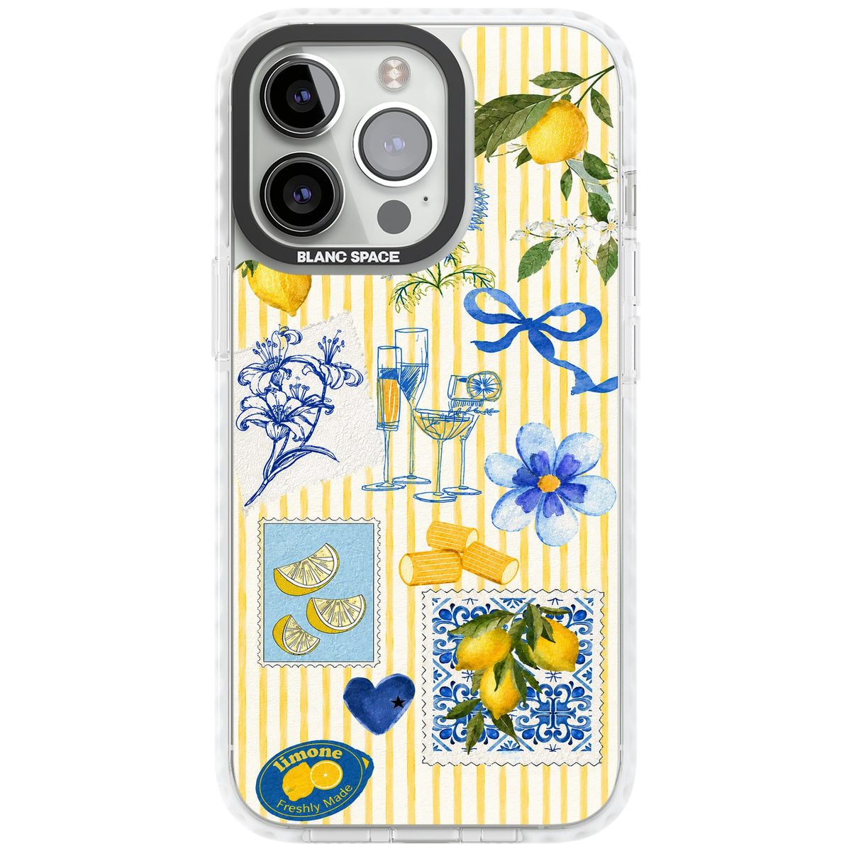 Limone Riviera iPhone 13 Pro / iPhone 13 Pro Max / iPhone 14 Pro / iPhone 14 Pro Max / iPhone 15 Pro / iPhone 15 Pro Max Impact Pro Clear Phone Case front