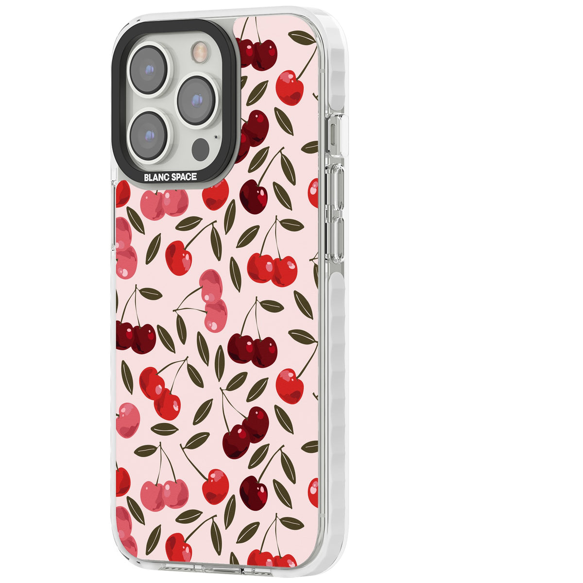Cherry On Top (Pink) iPhone 13 Pro / iPhone 13 Pro Max / iPhone 14 Pro / iPhone 14 Pro Max / iPhone 15 Pro / iPhone 15 Pro Max Impact Pro Clear Phone Case side
