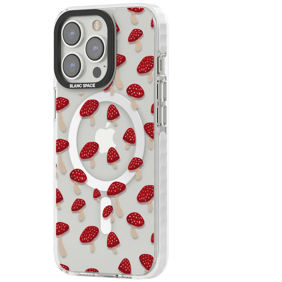 Magical Mushrooms iPhone 13 Pro / iPhone 13 Pro Max / iPhone 14 Pro / iPhone 14 Pro Max / iPhone 15 Pro / iPhone 15 Pro Max Impact Pro Clear Phone Case side