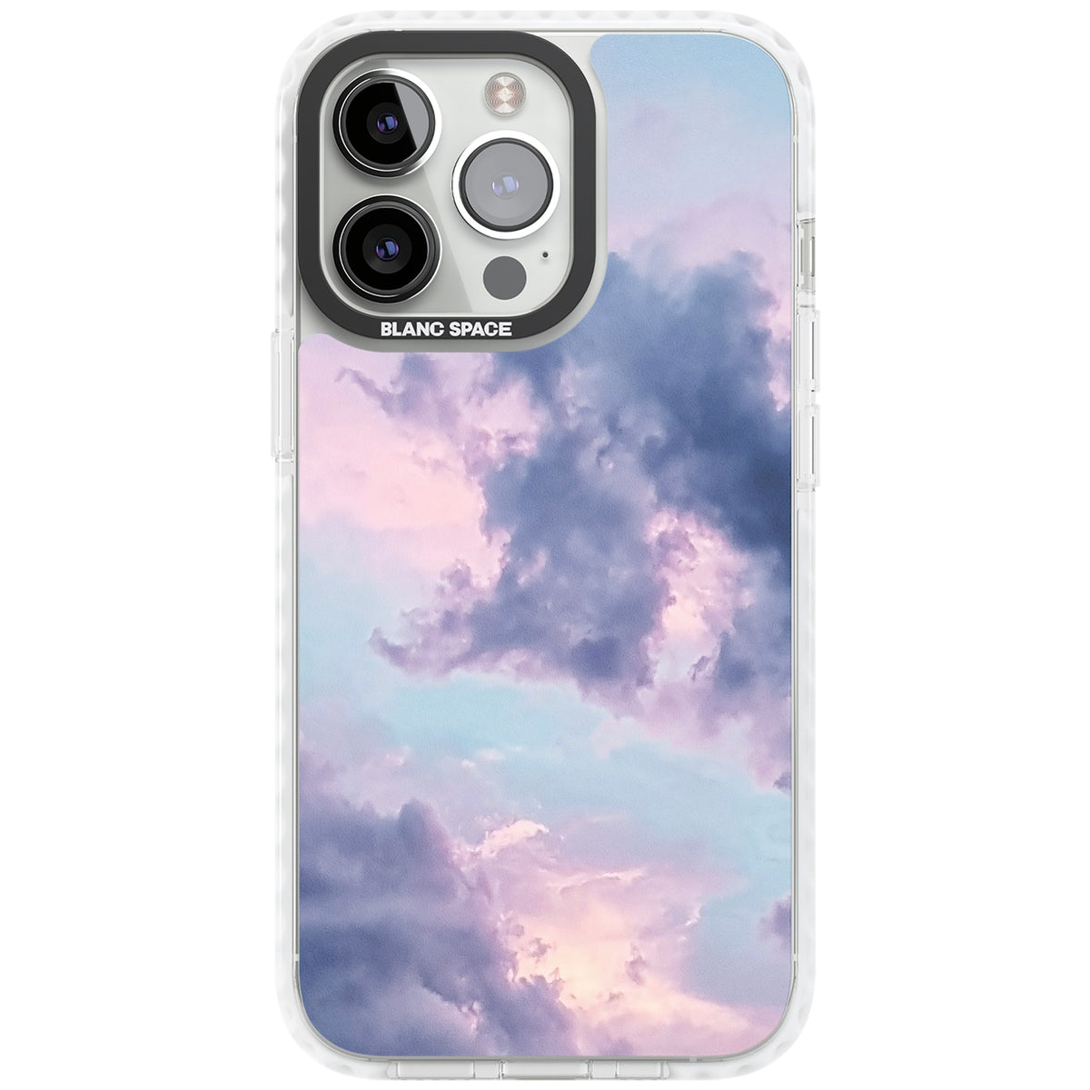 Lavender Clouds iPhone 13 Pro / iPhone 13 Pro Max / iPhone 14 Pro / iPhone 14 Pro Max / iPhone 15 Pro / iPhone 15 Pro Max Impact Pro Clear Phone Case front