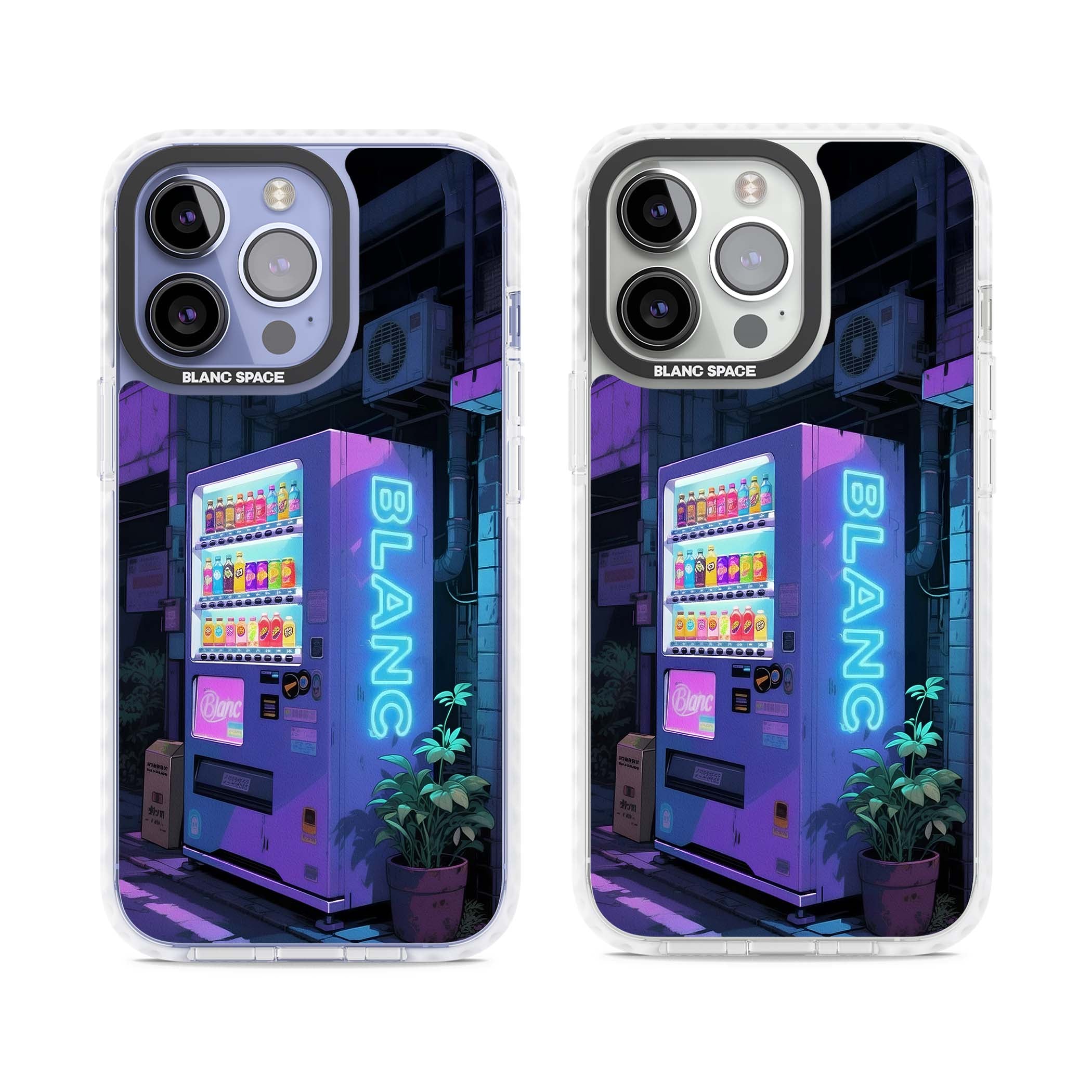 Shibuya Glow Japanese iPhone case featuring a glowing Tokyo vending machine, neon signage, and moody purple alleyway | Impact Magsafe case for iPhone 13 Pro, iPhone 14 Pro, iPhone 15 Pro