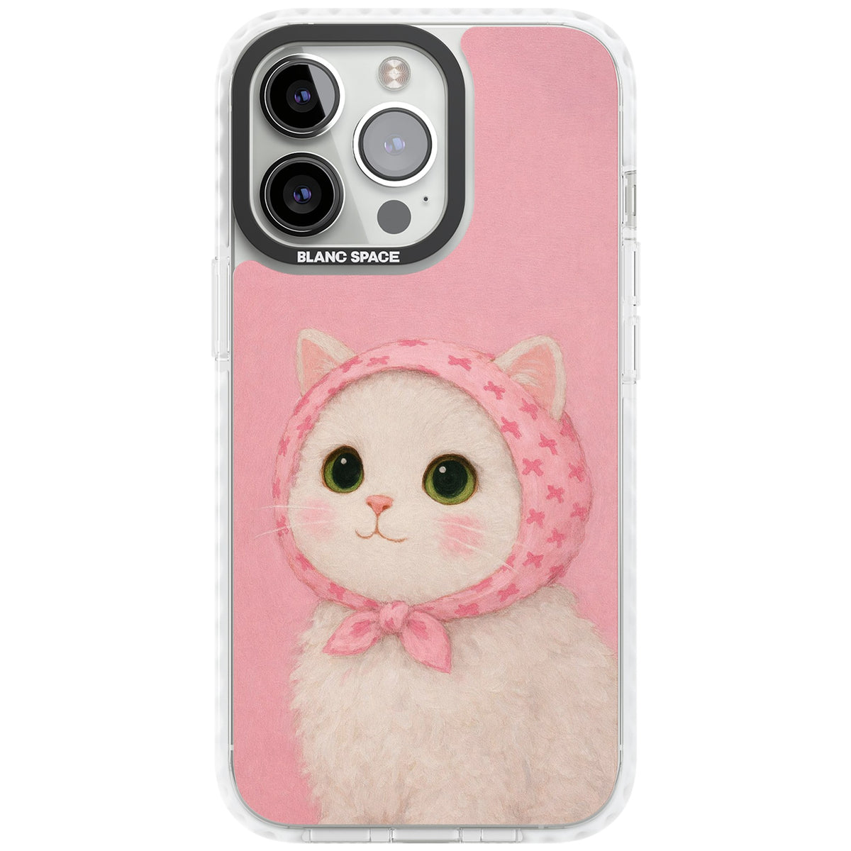 Baby Blush Kitty iPhone 13 Pro / iPhone 13 Pro Max / iPhone 14 Pro / iPhone 14 Pro Max / iPhone 15 Pro / iPhone 15 Pro Max Impact Pro Clear Phone Case front