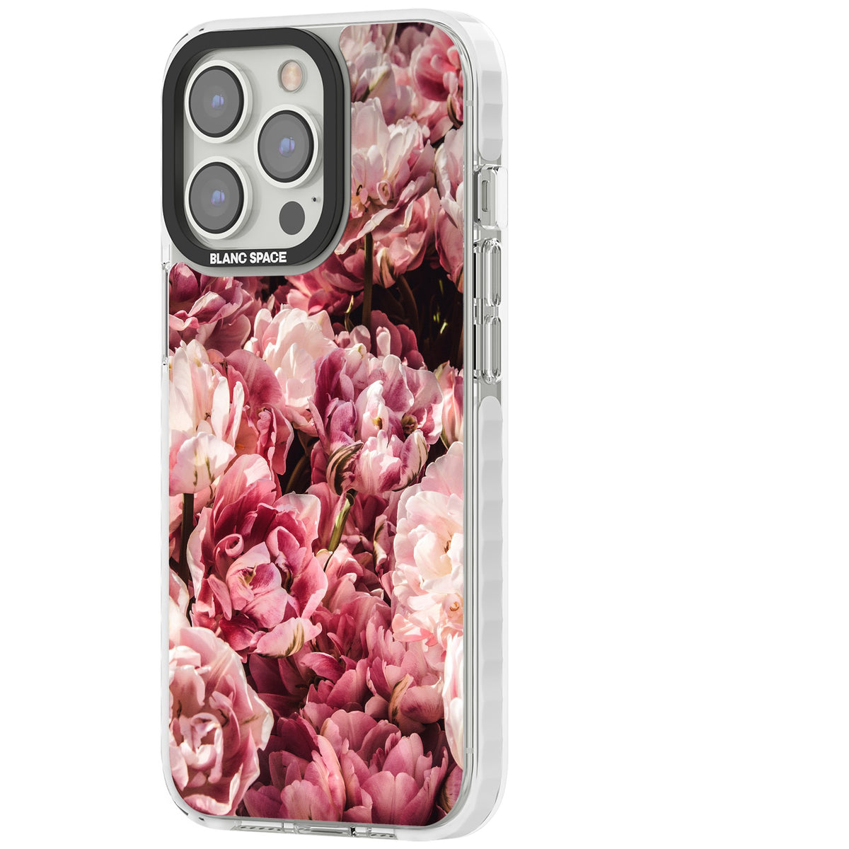 Peony Dream iPhone 13 Pro / iPhone 13 Pro Max / iPhone 14 Pro / iPhone 14 Pro Max / iPhone 15 Pro / iPhone 15 Pro Max Impact Pro Clear Phone Case side